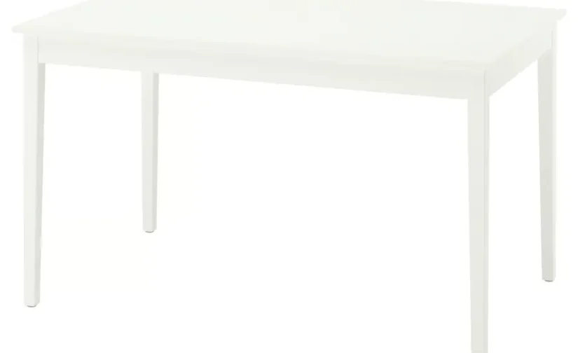 میز سفید سایز ۱۳۰x۸۰ ایکیا مدل NÄSINGE