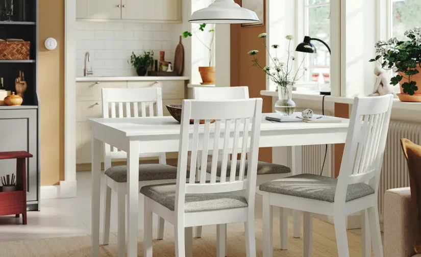 میز سفید سایز ۱۳۰x۸۰ ایکیا مدل NÄSINGE