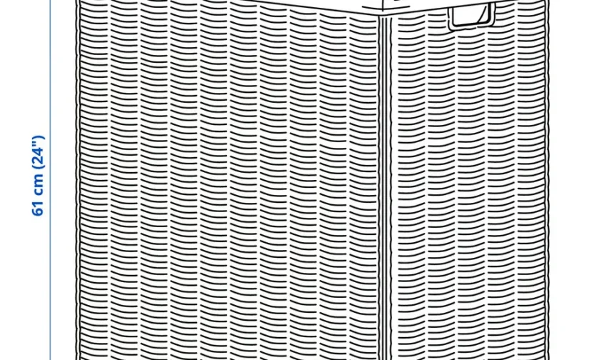 سبد رختشویی چوب بید/دستساز ۱۰۰ لیتر ایکیا مدل NATTGIBBA