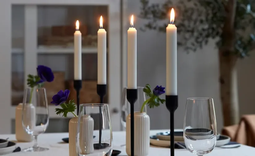 شمع لوستری بدون عطر پک 20 عددی سایز 19 ایکیا مدل NEJLIKSYREN