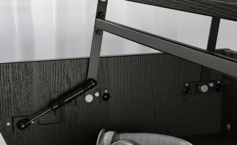 میز قهوه قابل تنظیم مشکی سایز ۹۰ ایکیا مدل ÖSTAVALL