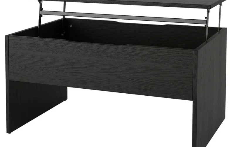 میز قهوه قابل تنظیم مشکی سایز ۹۰ ایکیا مدل ÖSTAVALL