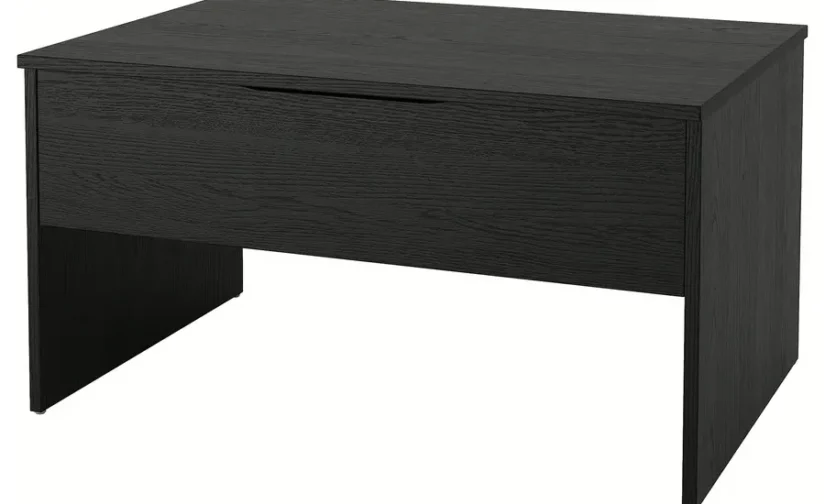 میز قهوه قابل تنظیم مشکی سایز ۹۰ ایکیا مدل ÖSTAVALL