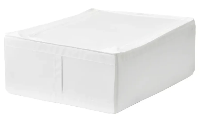 جعبه نگهداری سفید سایز ۴۳x۵۳x۱۹ ایکیا مدل SKUBB