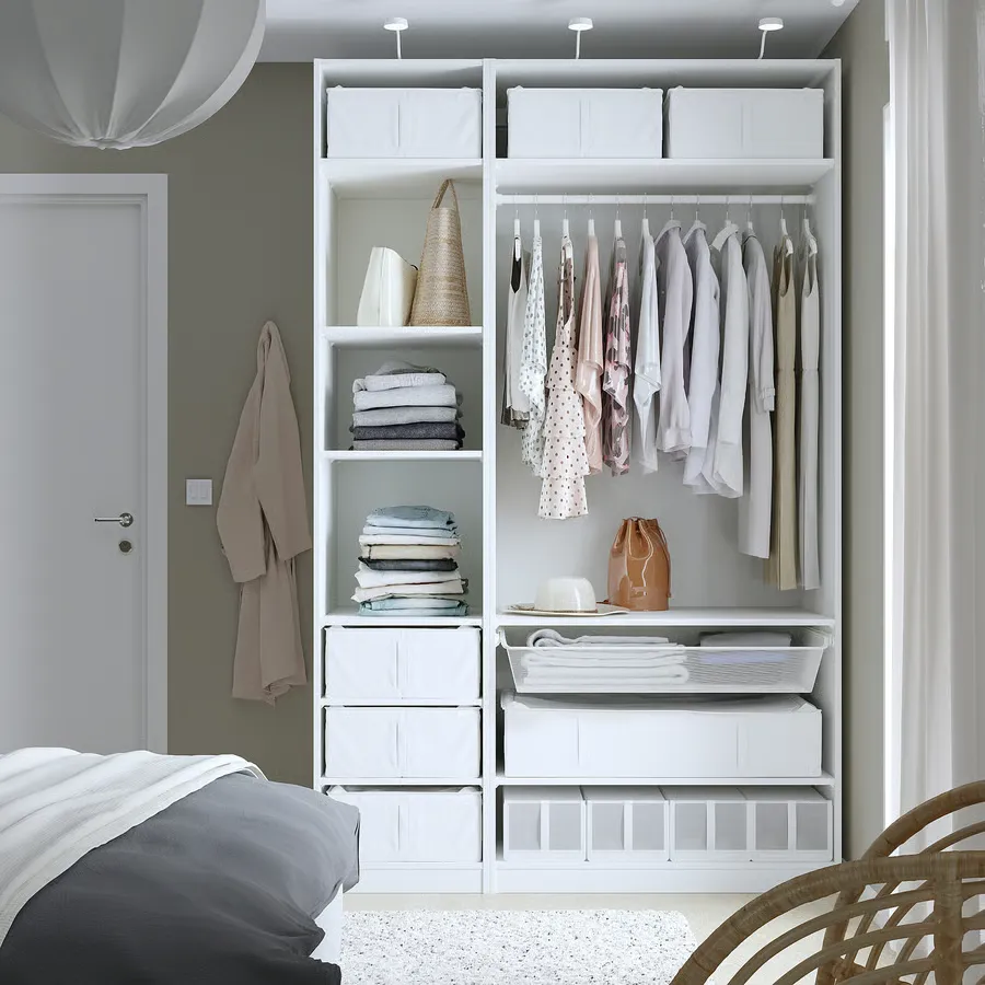 جعبه نگهداری سفید سایز ۴۳x۵۳x۱۹ ایکیا مدل SKUBB