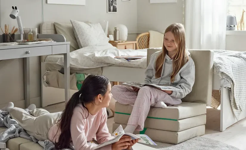 پاف/تشک تاشو ویسل بژ/سبز ایکیا مدل SLÄKT