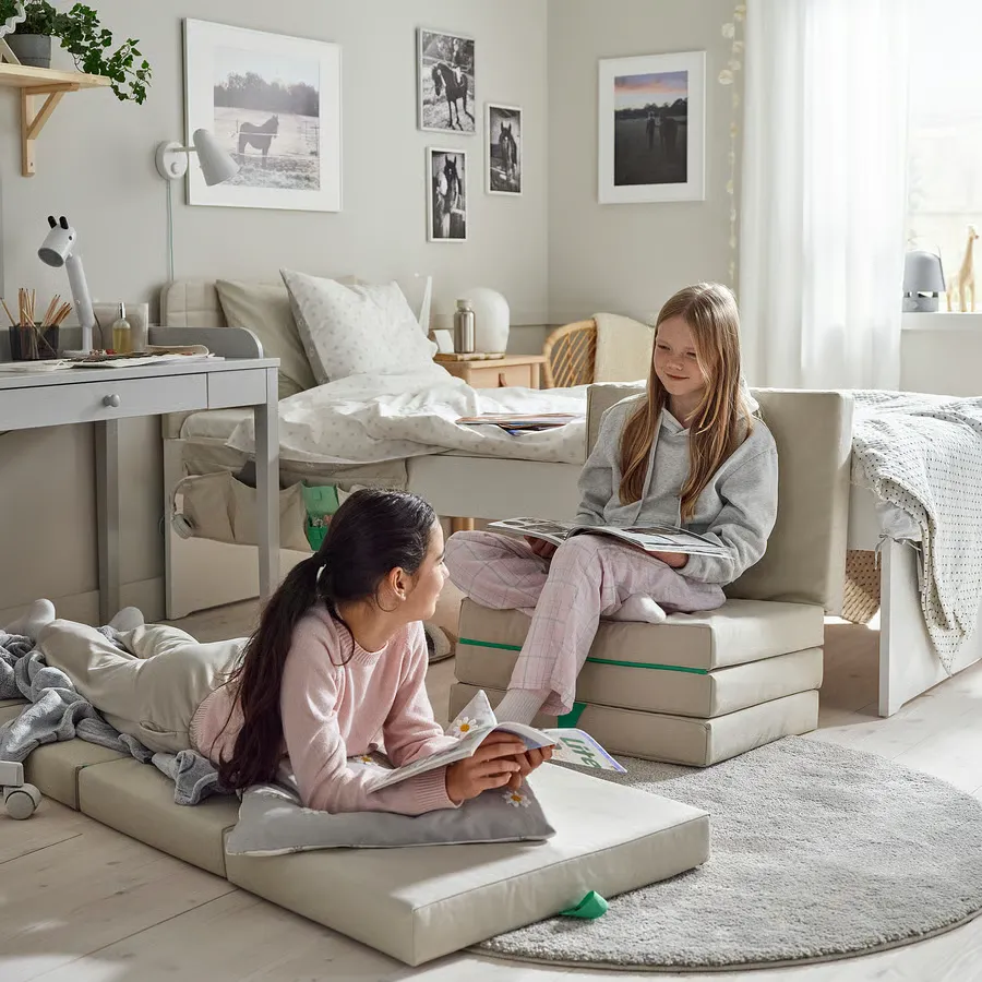 پاف/تشک تاشو ویسل بژ/سبز ایکیا مدل SLÄKT