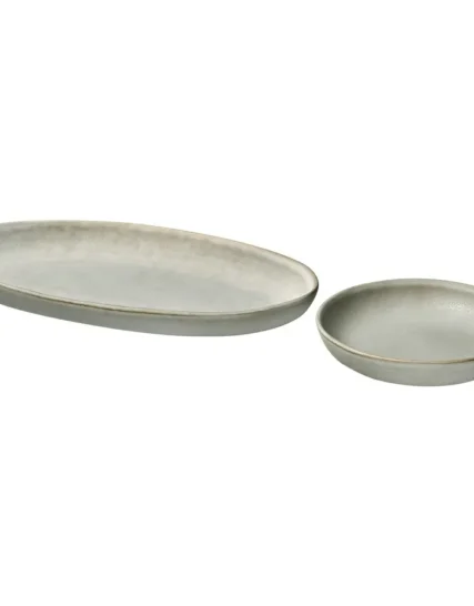 بشقاب سرو ست ۲ عددی خاکستری ایکیا مدل STOCKHOLM 2025