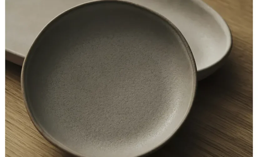 بشقاب سرو ست ۲ عددی خاکستری ایکیا مدل STOCKHOLM 2025