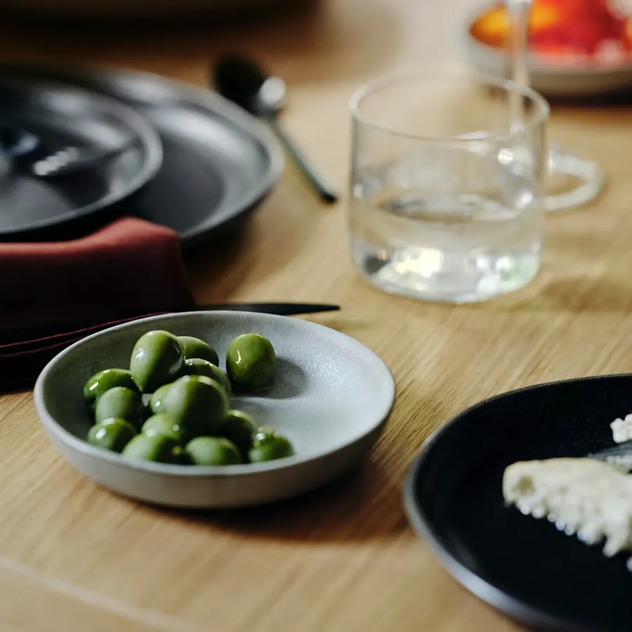 بشقاب سرو ست ۲ عددی خاکستری ایکیا مدل STOCKHOLM 2025