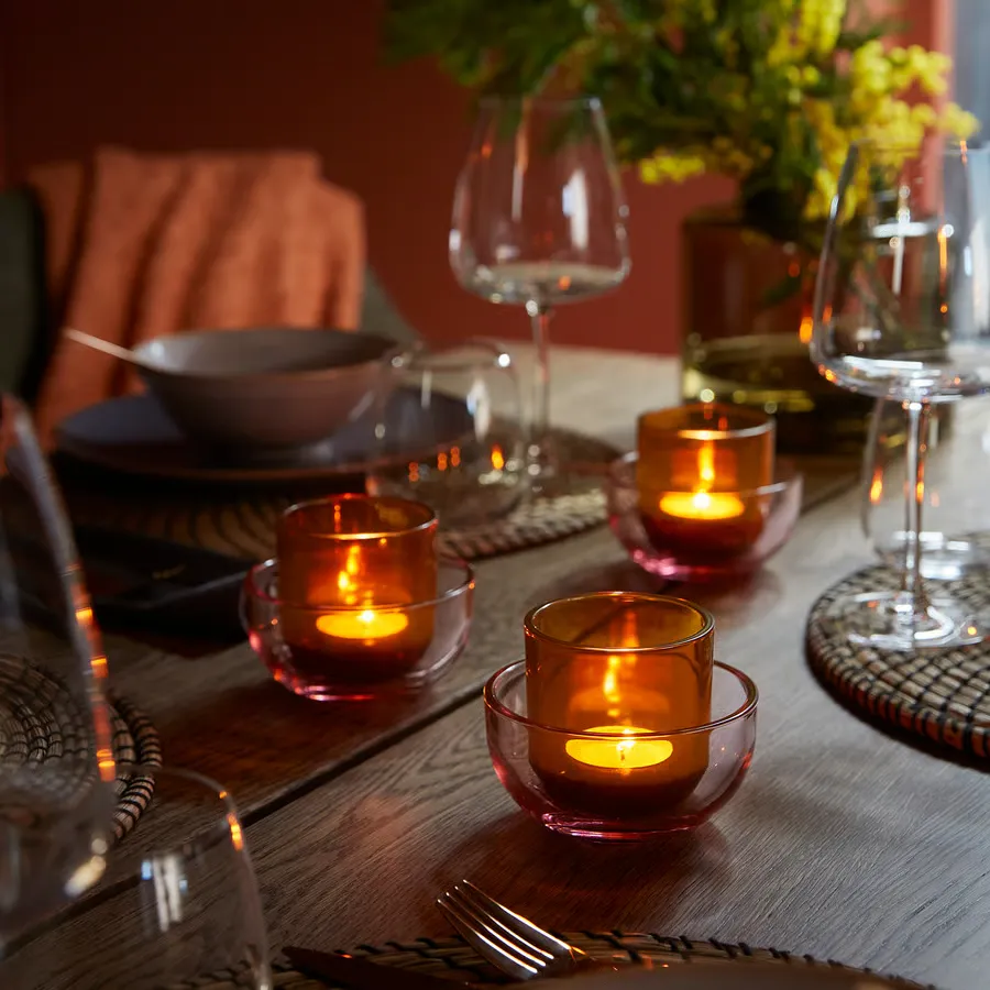 جاشمعی ست ۲ عددی صورتی/قهوهای ایکیا مدل TALLTITA