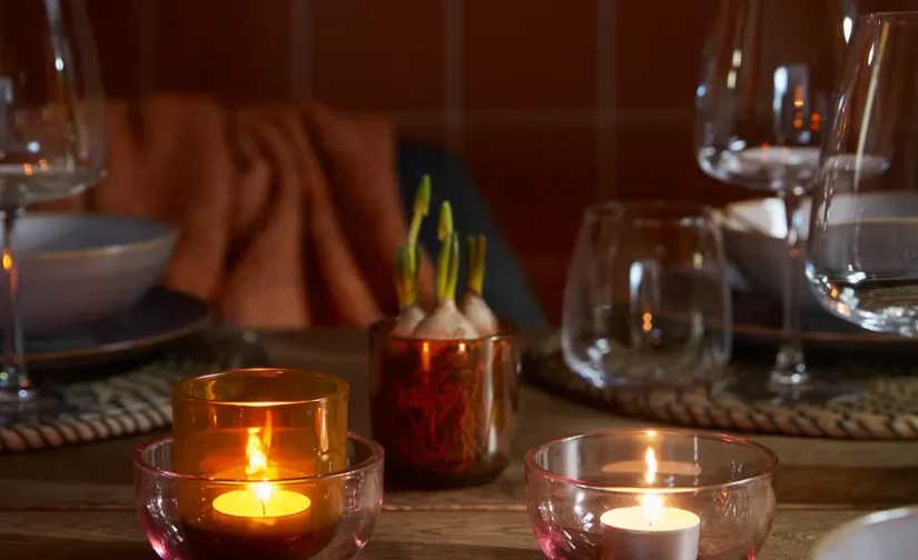 جاشمعی ست ۲ عددی صورتی/قهوهای ایکیا مدل TALLTITA