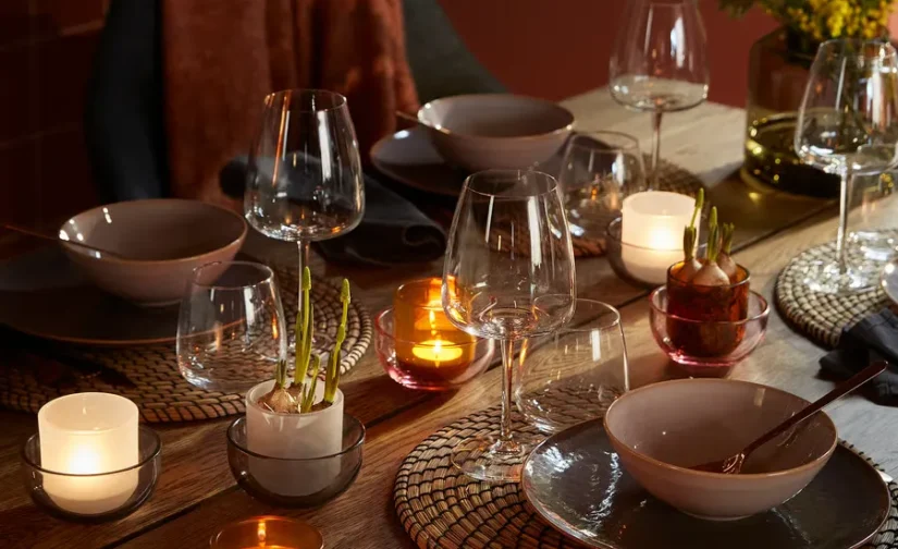 جاشمعی ست ۲ عددی صورتی/قهوهای ایکیا مدل TALLTITA