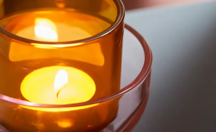 جاشمعی ست ۲ عددی صورتی/قهوهای ایکیا مدل TALLTITA