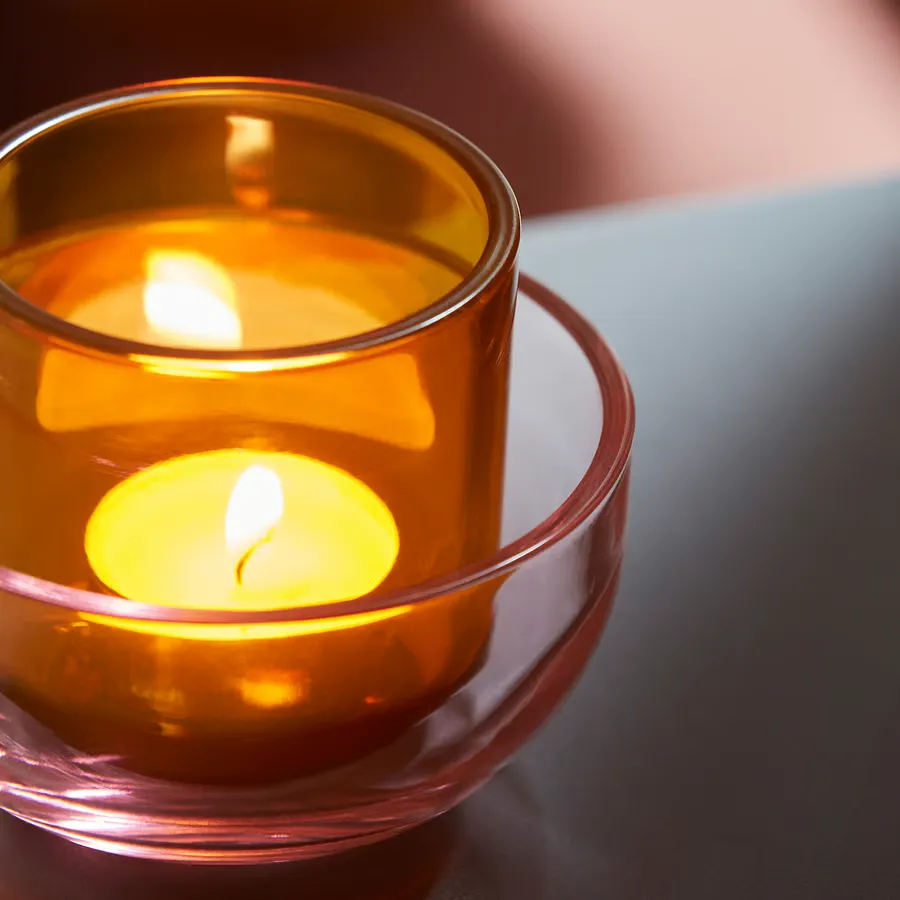 جاشمعی ست ۲ عددی صورتی/قهوهای ایکیا مدل TALLTITA