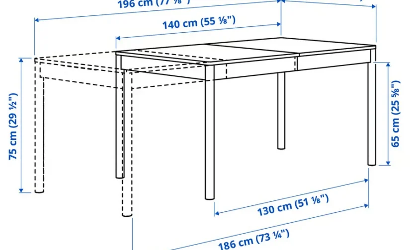 میز و ۴ صندلی روکش بلوط قهوهای/مشکی بژ سایز ۱۴۰/۱۹۶x۸۵ ایکیا مدل TONSTAD / MÅRENÄS