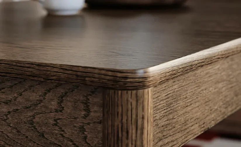 میز و ۴ صندلی روکش بلوط قهوهای/مشکی بژ سایز ۱۴۰/۱۹۶x۸۵ ایکیا مدل TONSTAD / MÅRENÄS