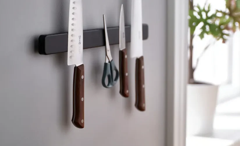 سرویس چاقوی ۳ تکه استیل ضد زنگ/گردو ایکیا مدل VARDAGEN