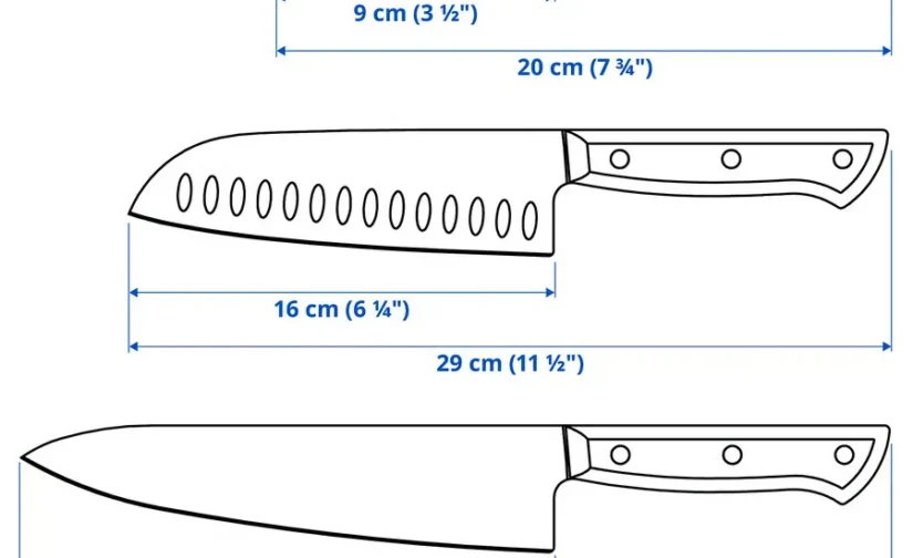 سرویس چاقوی ۳ تکه استیل ضد زنگ/گردو ایکیا مدل VARDAGEN