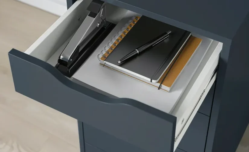 کمد مشکی-آبی سایز ۳۶x۷۰ ایکیا مدل ALEX