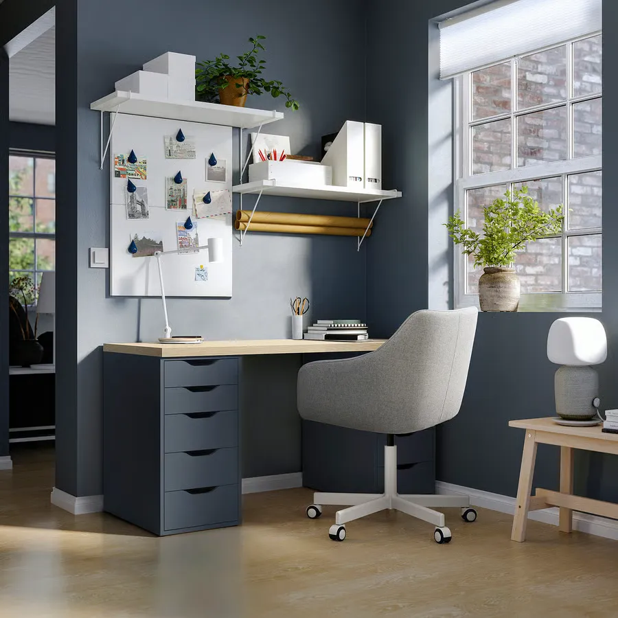 کمد مشکی-آبی سایز ۳۶x۷۰ ایکیا مدل ALEX