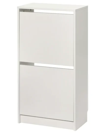 جاکفشی دو قسمتی سفید سایز ۴۹x۲۸x۹۳ ایکیا مدل BISSA