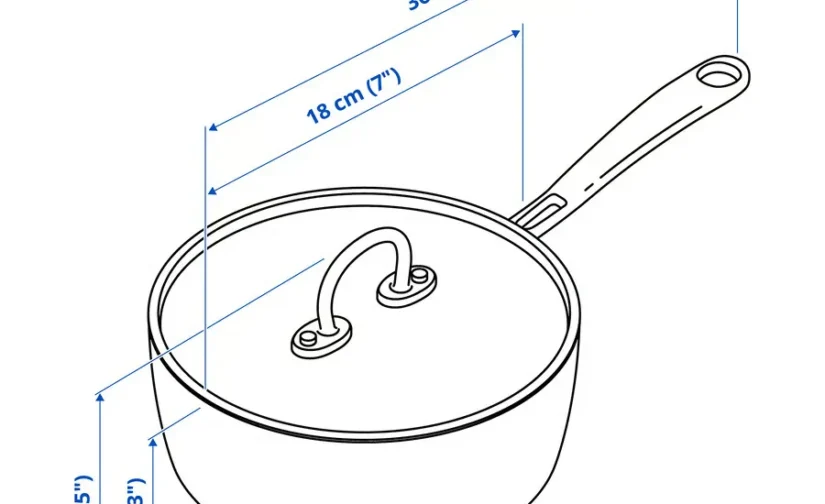 قابلمه با درب مس/فولاد ضد زنگ ۱.۵ لیتر ایکیا مدل FINMAT