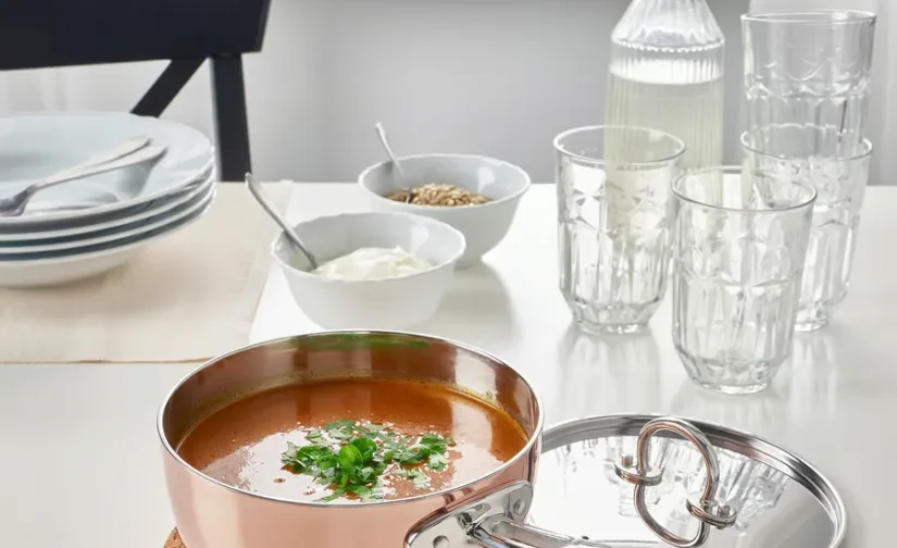 قابلمه با درب مس/فولاد ضد زنگ ۱.۵ لیتر ایکیا مدل FINMAT