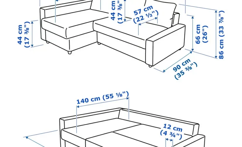 مبل راحتی گوشه‌ای با فضای ذخیره‌سازی خاکستری روشن Faringe ایکیا مدل FRIHETEN / KLAGSHAMN