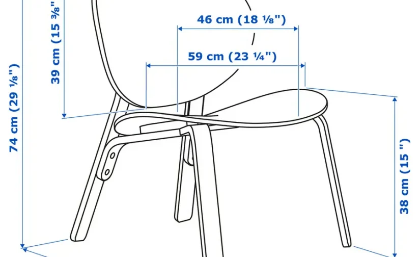 صندلی راحتی روکش بلوط سفید رنگ ایکیا مدل FRÖSET