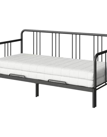 تخت خواب با ۲ تشک مشکی/سفت سایز ۸۰x۲۰۰ ایکیا مدل FYRESDAL