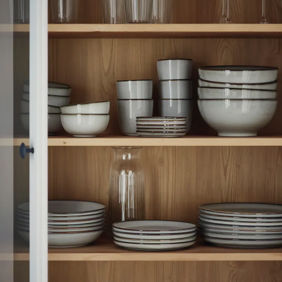 سرویس ۱۲ پارچه خاکستری ایکیا مدل GLADELIG