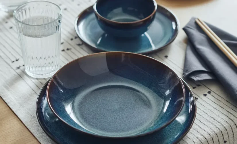 بشقاب گود آبی ۲۱ سانتی‌متری ایکیا مدل GLADELIG