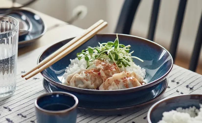 بشقاب گود آبی ۲۱ سانتی‌متری ایکیا مدل GLADELIG