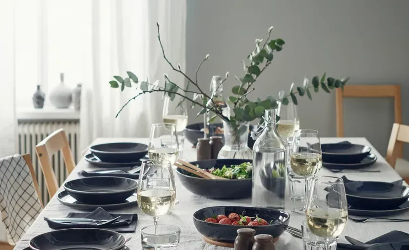 بشقاب گود خاکستری تیره ۲۱ سانتی‌متری ایکیا مدل GLADELIG