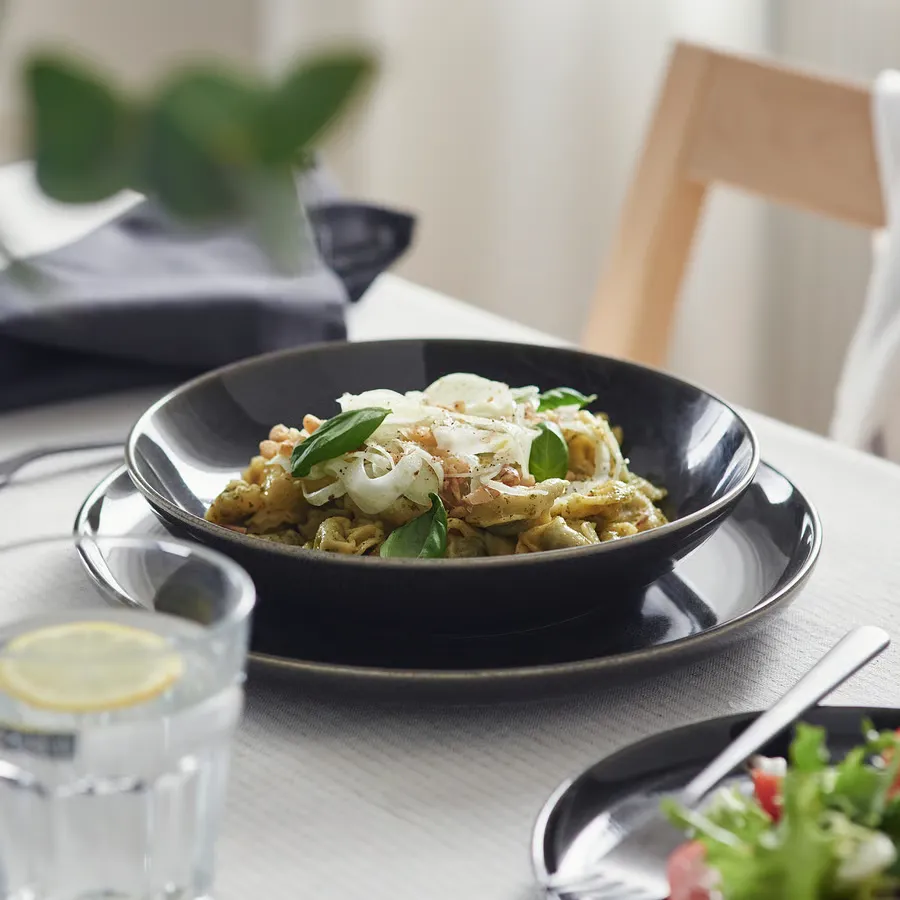 بشقاب گود خاکستری تیره ۲۱ سانتیمتری ایکیا مدل GLADELIG