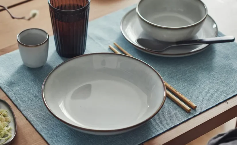 بشقاب گود خاکستری ۲۱ سانتی‌متری ایکیا مدل GLADELIG