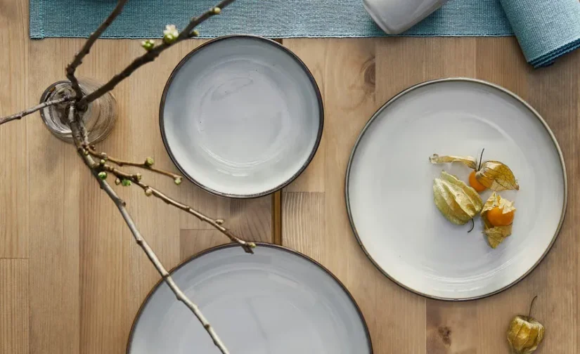 بشقاب گود خاکستری ۲۱ سانتی‌متری ایکیا مدل GLADELIG