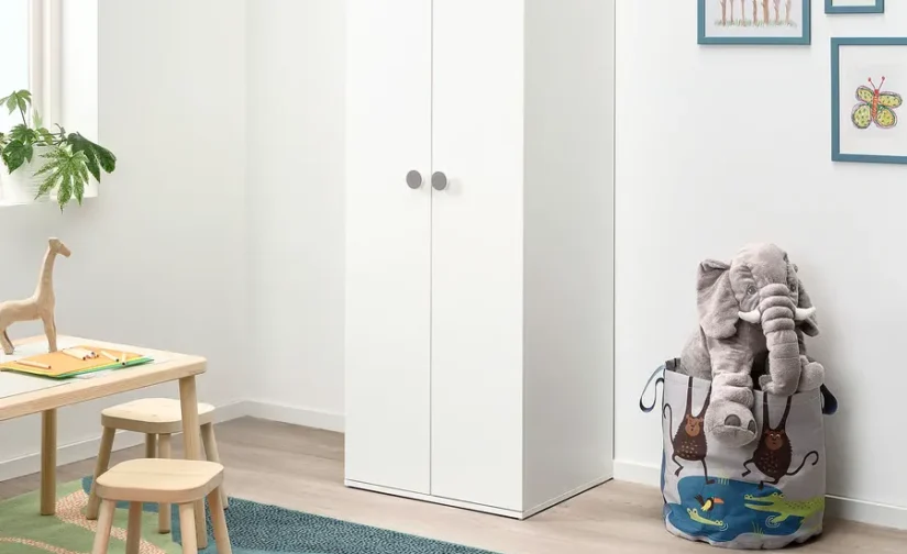 کمد لباس سفید سایز ۶۰x۵۱x۱۷۸ ایکیا مدل GODISHUS