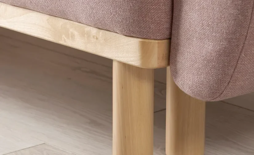 مبل تختخواب شو سه نفره قهوه ای روشن-صورتی ایکیا مدل GRUNNARP