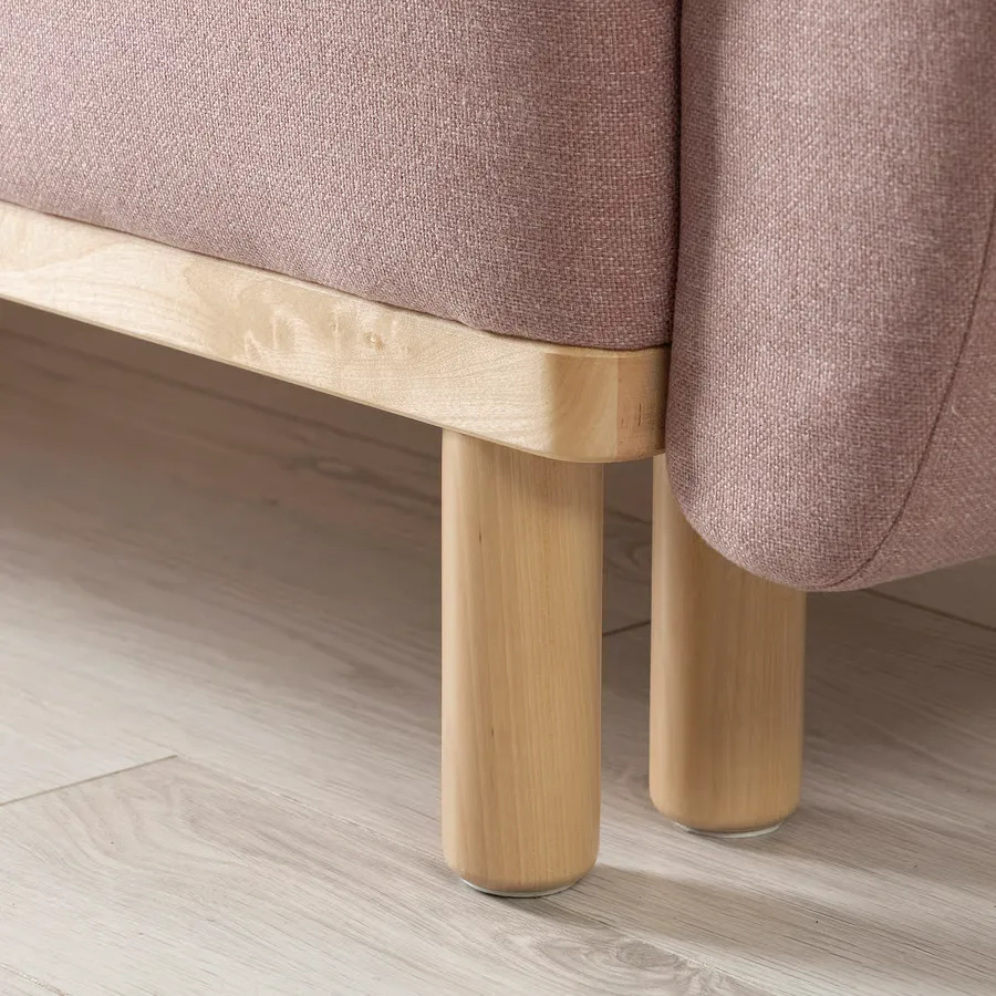 مبل تختخواب شو سه نفره قهوه ای روشن-صورتی ایکیا مدل GRUNNARP