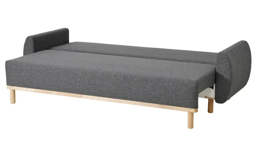 مبل تختخواب شو سه نفره رنگ خاکستری متوسط ایکیا مدل GRUNNARP