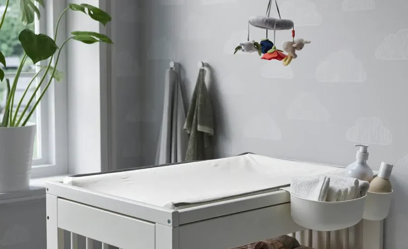 میز تعویض پوشک بچه سفید ایکیا مدل GULLIVER