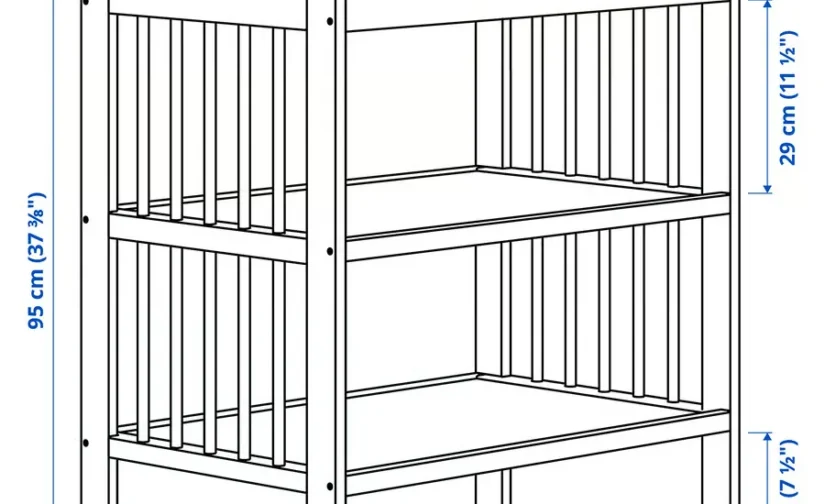 میز تعویض پوشک بچه سفید ایکیا مدل GULLIVER