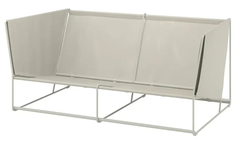 مبل دو نفره مناسب فضای باز بژ سایز ۱۷۹x۹۲x۷۶ ایکیا مدل HAVSTEN