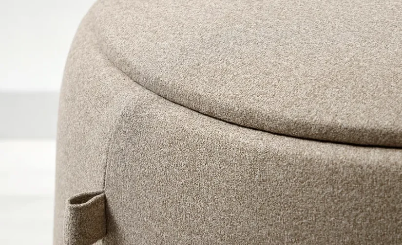 پاف با فضای ذخیره‌سازی/ رنگ تونروود بژ تیره ایکیا مدل JÄRRESTAD