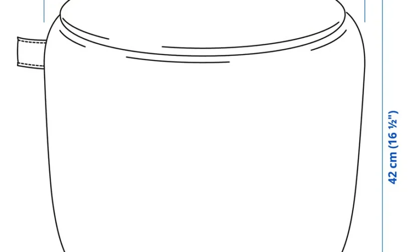 پاف با فضای ذخیره‌سازی/ رنگ تونروود بژ تیره ایکیا مدل JÄRRESTAD