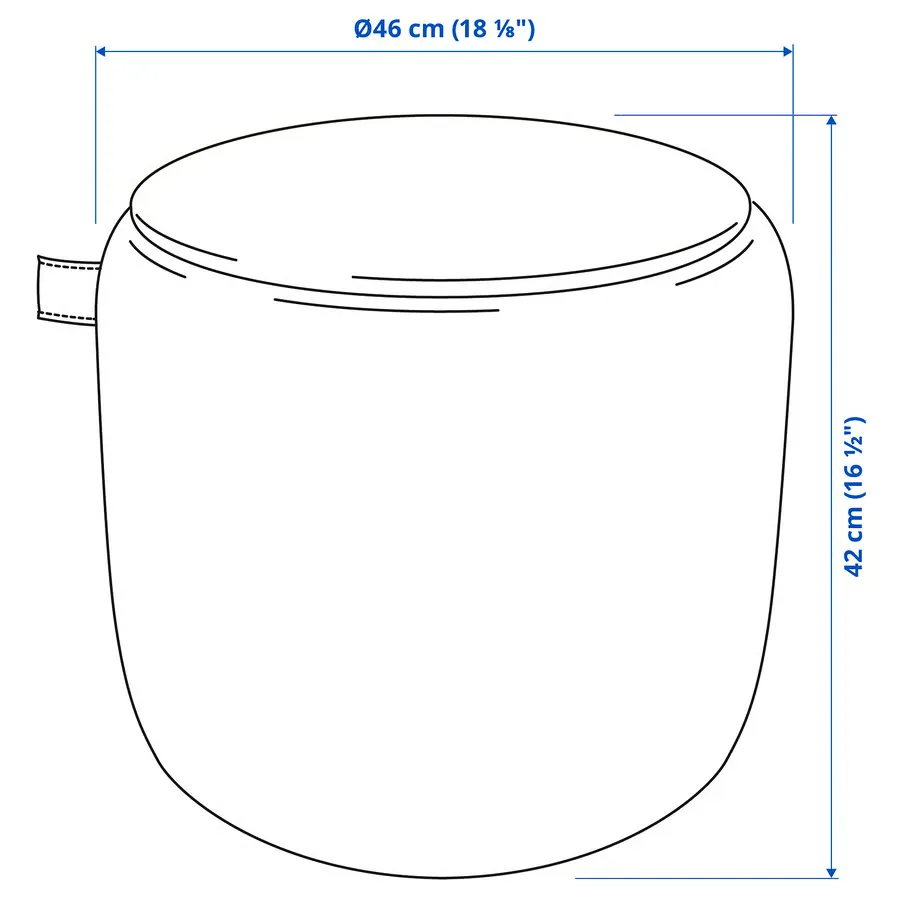 پاف با فضای ذخیره‌سازی/ رنگ تونروود بژ تیره ایکیا مدل JÄRRESTAD