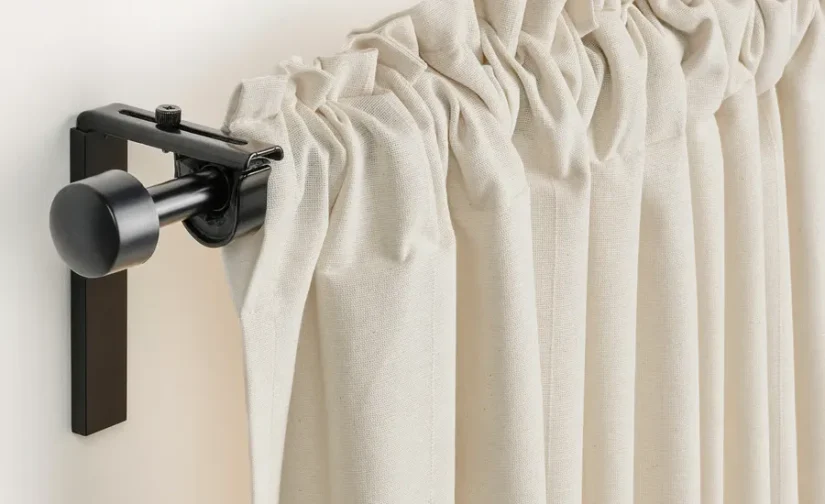 پرده‌های پشت‌دار ۱ جفت سفید مایل به کرم/با نوار تزئینی سایز ۱۴۰x۳۰۰ ایکیا مدل LENDA