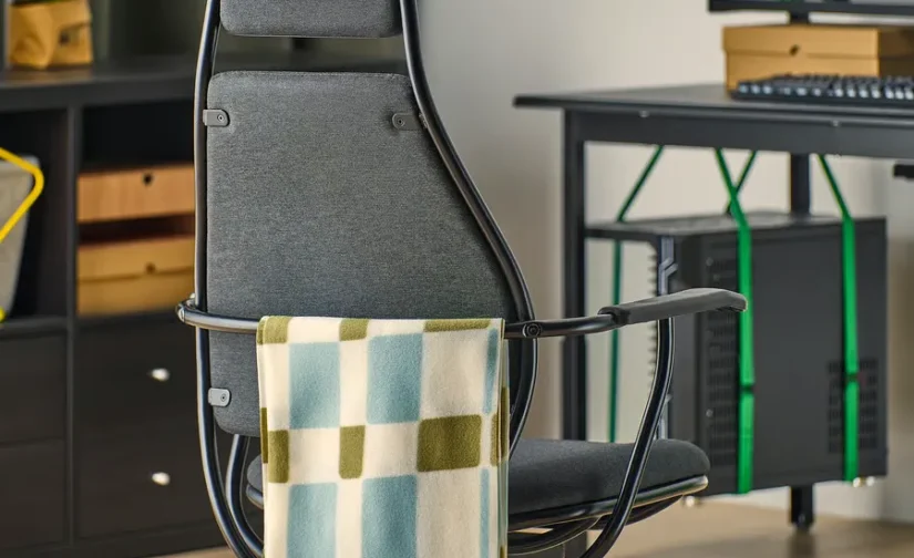 صندلی گیمینگ ویسل خاکستری تیره ایکیا مدل LÖPARBANA